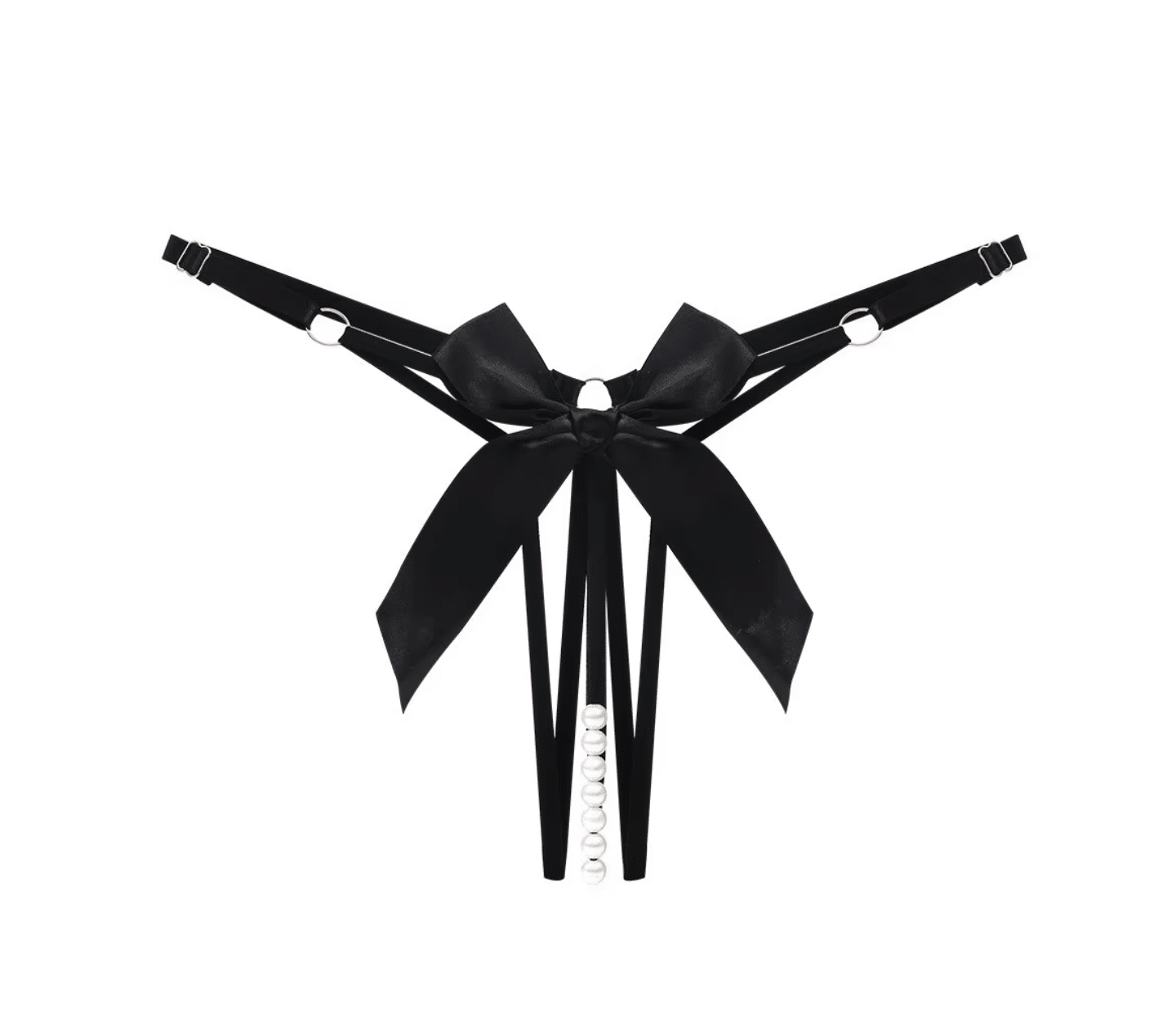 Love In Leather Mens Crotchless Pearl Panties Black Mens Briefs And Boxers