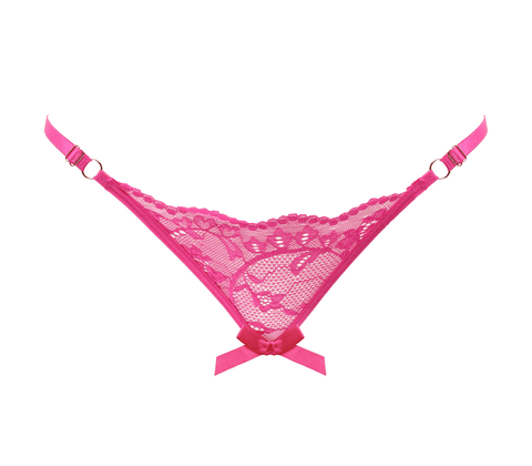 Love In Leather Womens Sexy Crotchless Panties One Size - G-Strings, Panties and Shorts