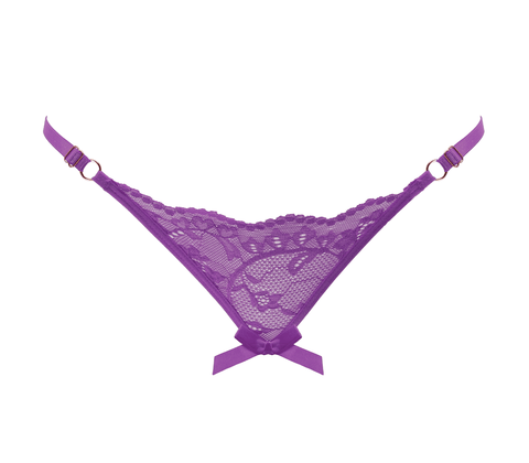 Love In Leather Womens Sexy Crotchless Panties One Size - G-Strings, Panties and Shorts