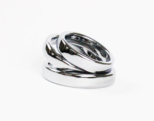 Love In Leather Stainless Steel Fat Boy Cock Ring - Steel Cock Rings