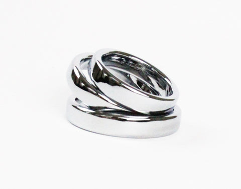 Love In Leather Stainless Steel Fat Boy Cock Ring - Steel Cock Rings