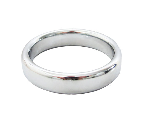 Love In Leather Stainless Steel Fat Boy Cock Ring - Steel Cock Rings