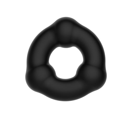 Love In Leather Beades Silicone Stretchy Penis Ring - Stretchy Cock Rings