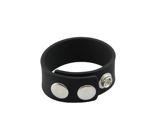 Love In Leather Adjustable Mens Silicone Cock Band - Stretchy Cock Rings