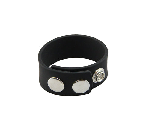 Love In Leather Adjustable Mens Silicone Cock Band - Stretchy Cock Rings