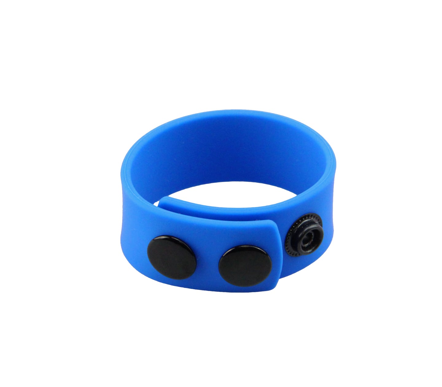 Love In Leather Adjustable Mens Silicone Cock Band Black Stretchy Cock Rings