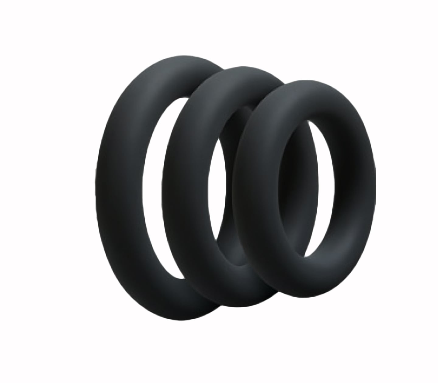 Love In Leather 3 Piece Fat Boy Stretchy Cock Rings Black Stretchy Cock Rings