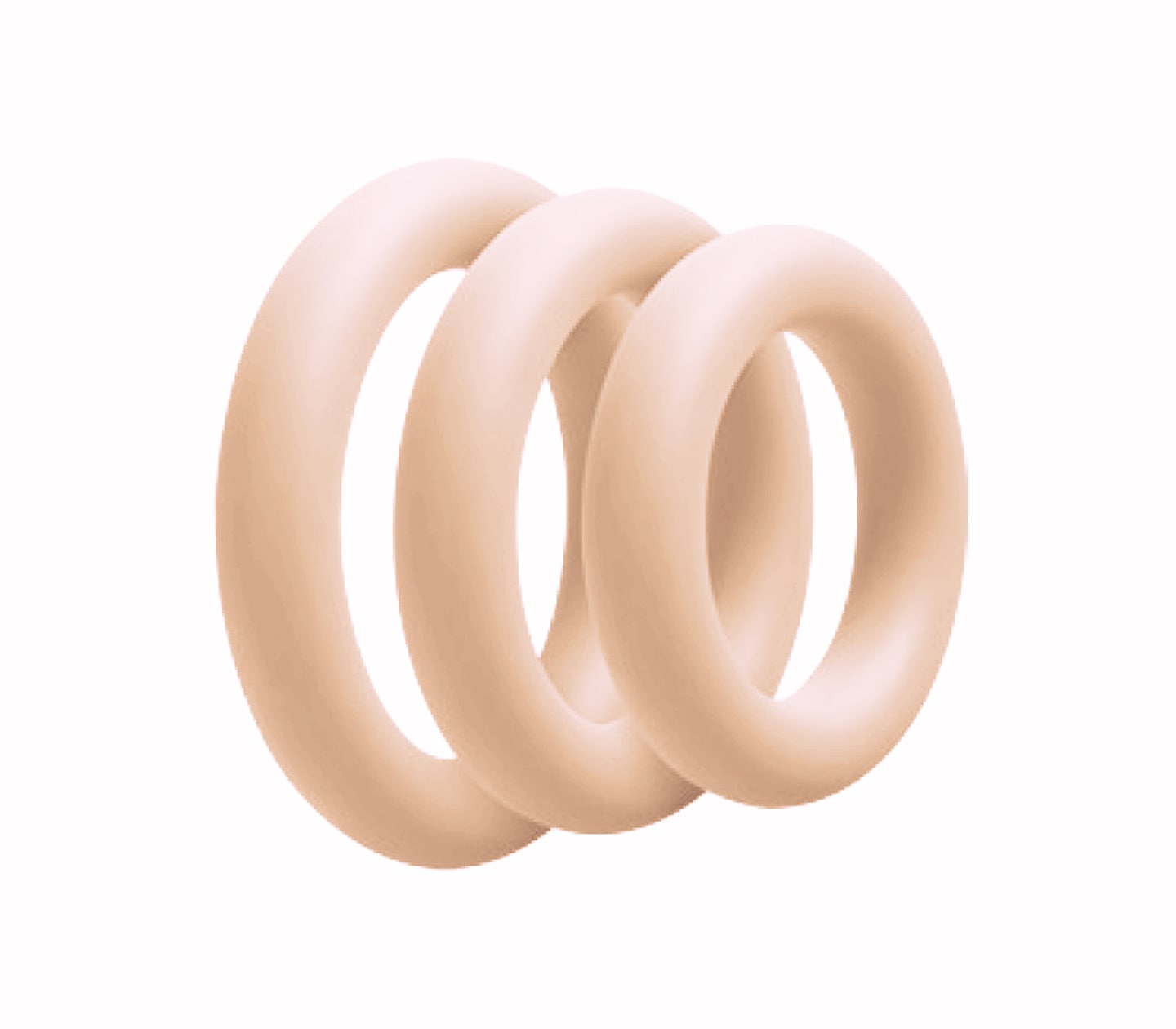 Love In Leather 3 Piece Fat Boy Stretchy Cock Rings Nude Stretchy Cock Rings