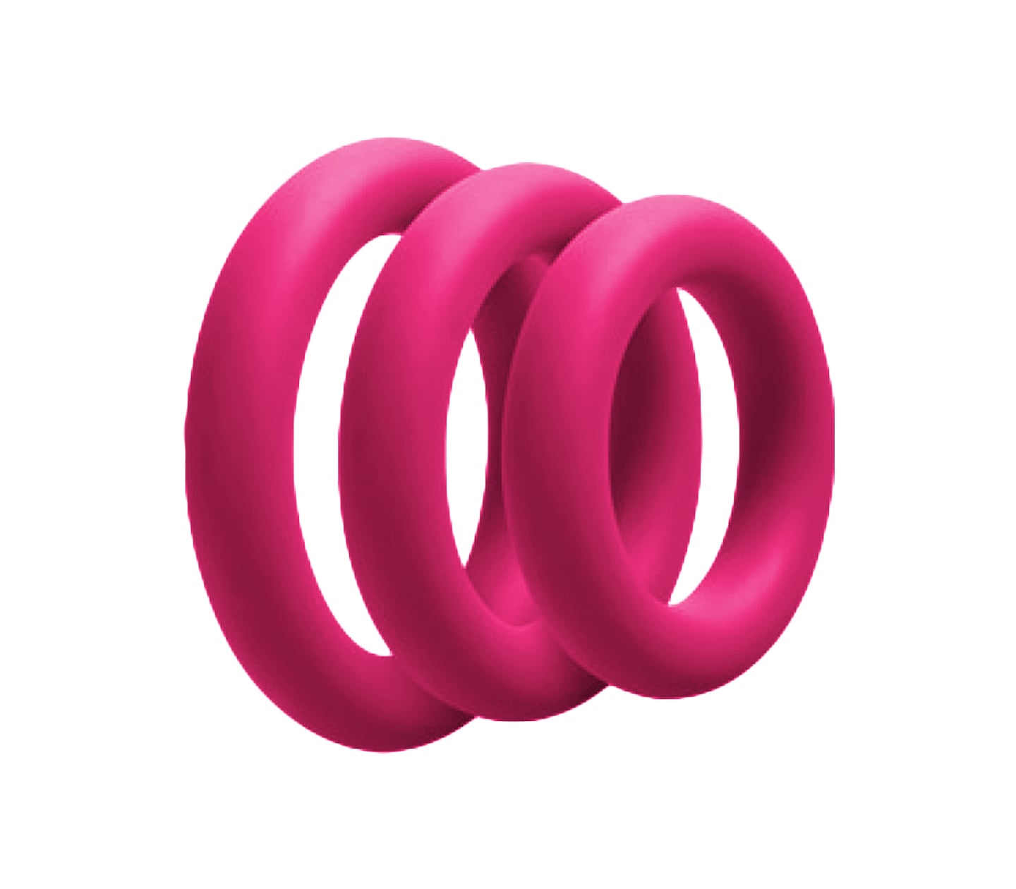 Love In Leather 3 Piece Fat Boy Stretchy Cock Rings Magenta Stretchy Cock Rings