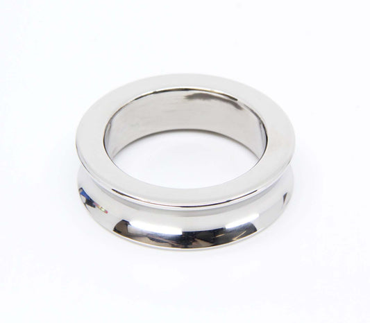 Love In Leather Premium Stainless Steel Fat Boy Ring - Steel Cock Rings