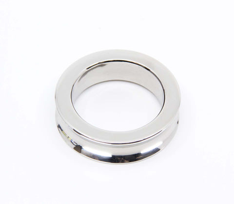 Love In Leather Premium Stainless Steel Fat Boy Ring - Steel Cock Rings