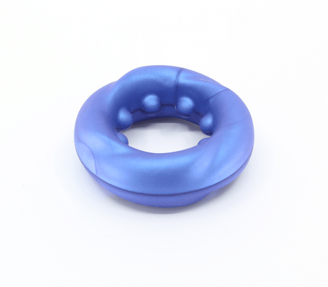 Love In Leather Mens Silicone Twisted O Ring - Stretchy Cock Rings