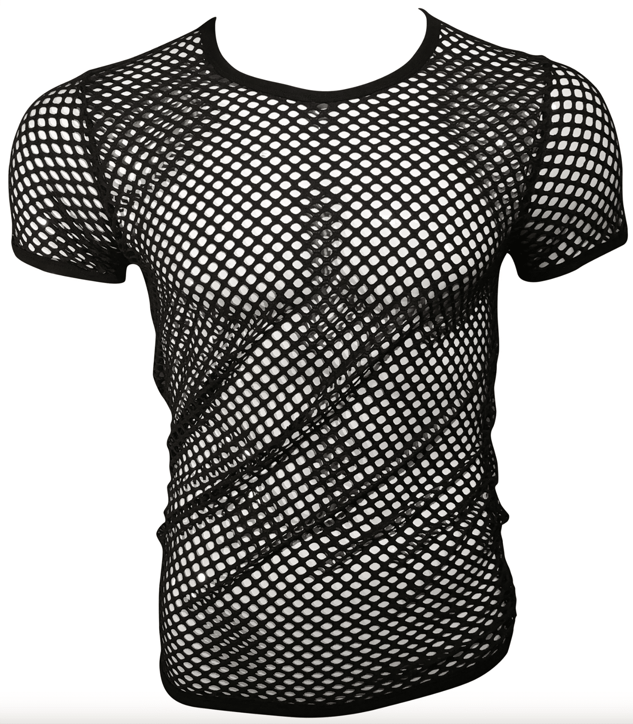 Love In Leather Mens Mesh Shirt with Black Binding S M His Fetish