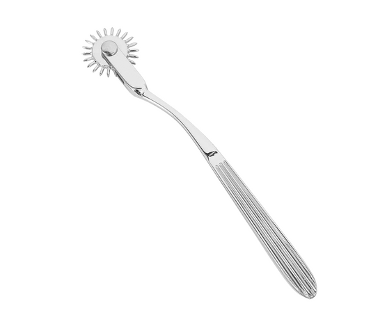 Love In Leather Single Wheel Wartenberg Wheel Silver Dental and Clinical