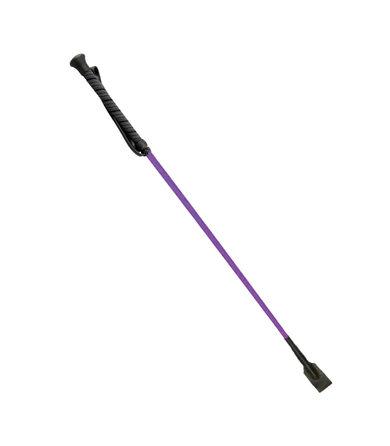 Love In Leather Riding Crop With Rubber Handle Purple Whips And Crops