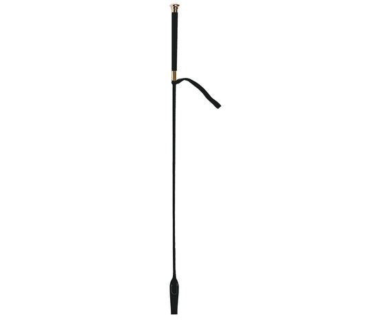 Love In Leather Riding Crop with Coloured Metal Ferrule Brass Whips And Crops