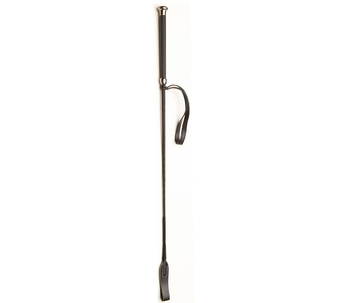 Love In Leather Riding Crop with Coloured Metal Ferrule Pewter Whips And Crops