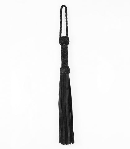 Love In Leather Long Suede Leather Flogger - Whips And Crops
