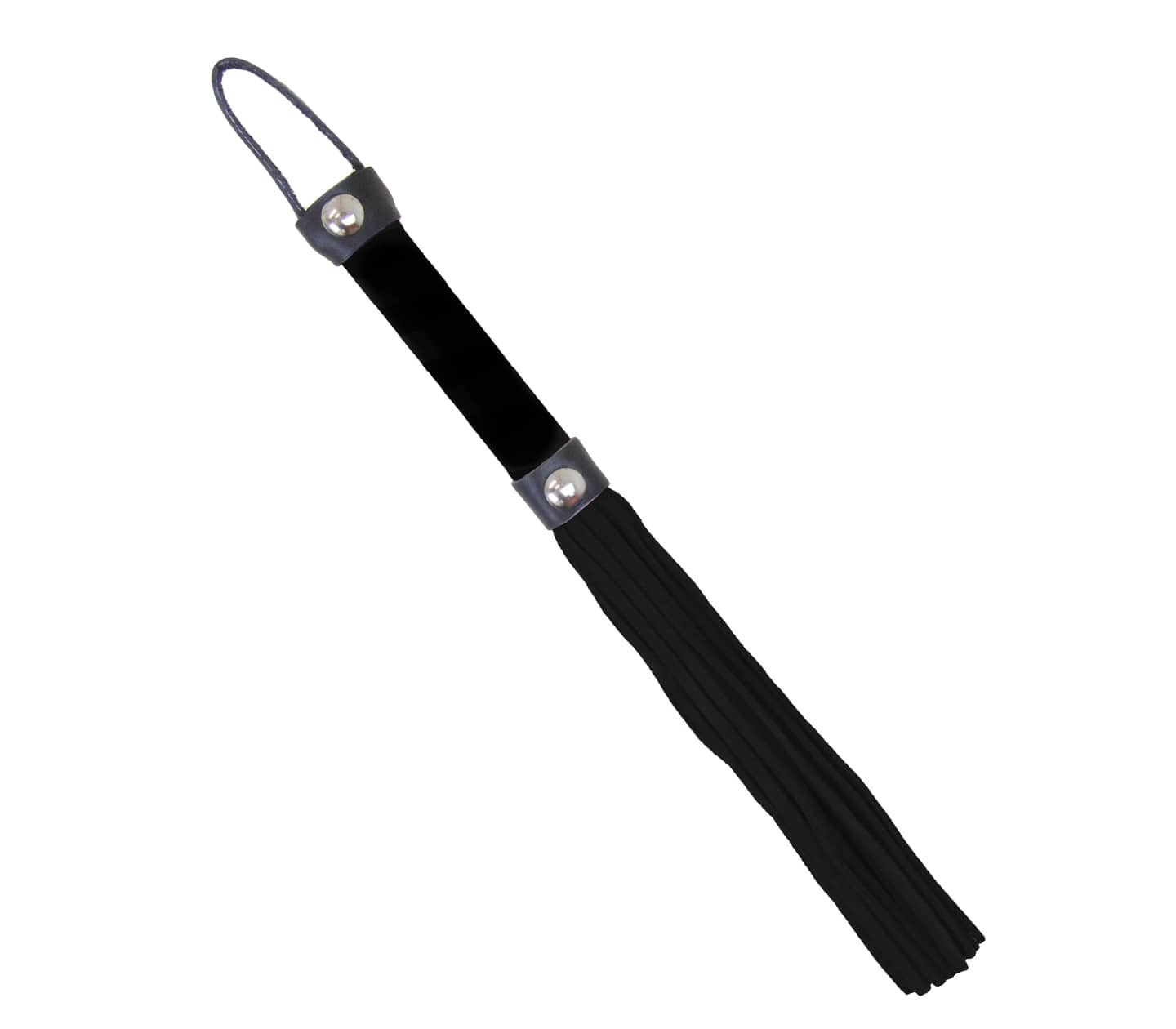 Love In Leather Candy Striped Willy Bondage Whip Black Whips And Crops