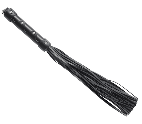 Love In Leather BDSM Flogger With Coloured Hardware - Whips And Crops