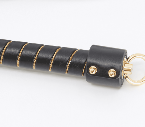 Love In Leather BDSM Flogger with Chain Detail - Whips And Crops