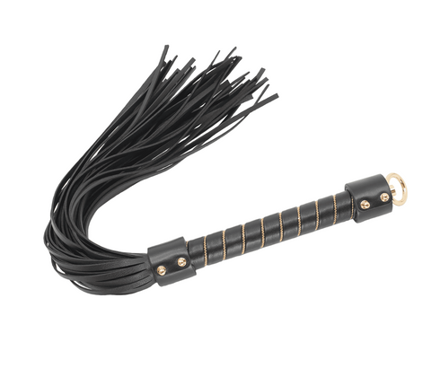 Love In Leather BDSM Flogger with Chain Detail - Whips And Crops