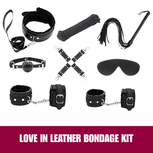 Love In Leather Bondage Kit — buy online at Adultsmart Australia