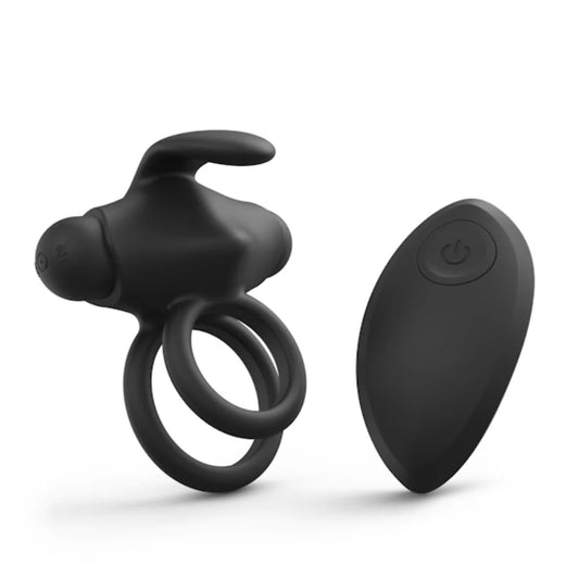 LOVE TO LOVE Dual-Ring Remote Vibrator with Clit Stimulation - Vibrating Cock Rings