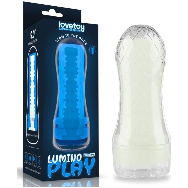 Lovetoy Lumino Play Male Ribbed Masturbator Masturbators and Strokers