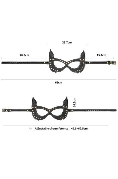Lovetoy Adjustable PU Leather Bunny Mask - Masks And Blindfolds