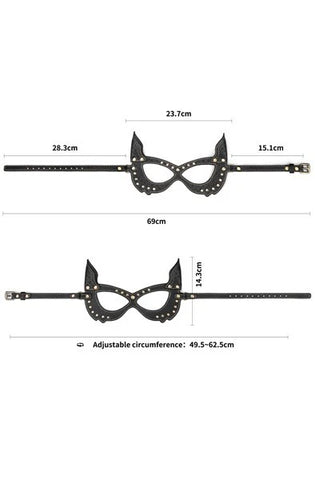 Lovetoy Adjustable PU Leather Bunny Mask - Masks And Blindfolds