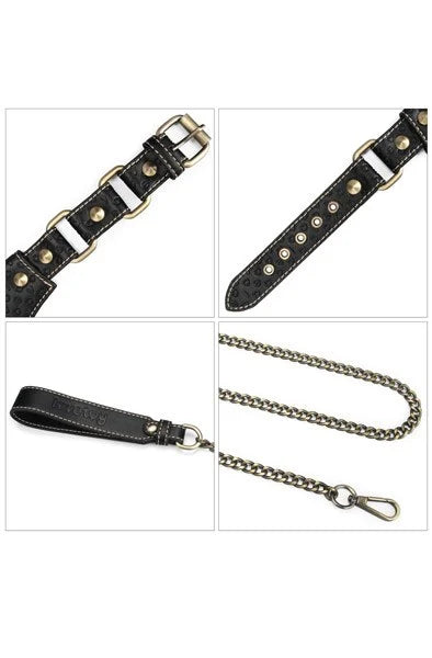 Lovetoy Rebellion Reign Bondage Collar and Leash - Collars and Leads