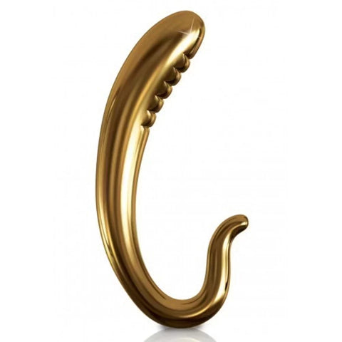 Pipedream Icicles Gold Edition G03 Glass Prostate Vibrator - Glass Sex Toys