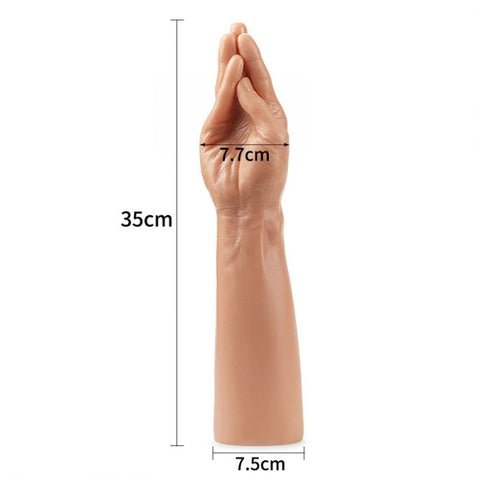 Lovetoy King Sized Realistic Magic Hand Fisting Dildo Flesh 36cm - Realistic Dildos