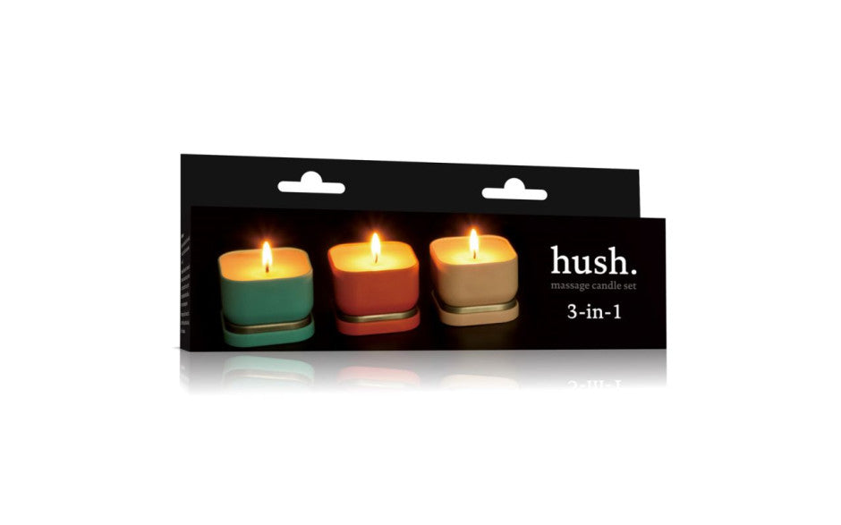 Lovetoy 3 Piece Adult Hush Massage Candle Set - Massage Oils and Lubricants