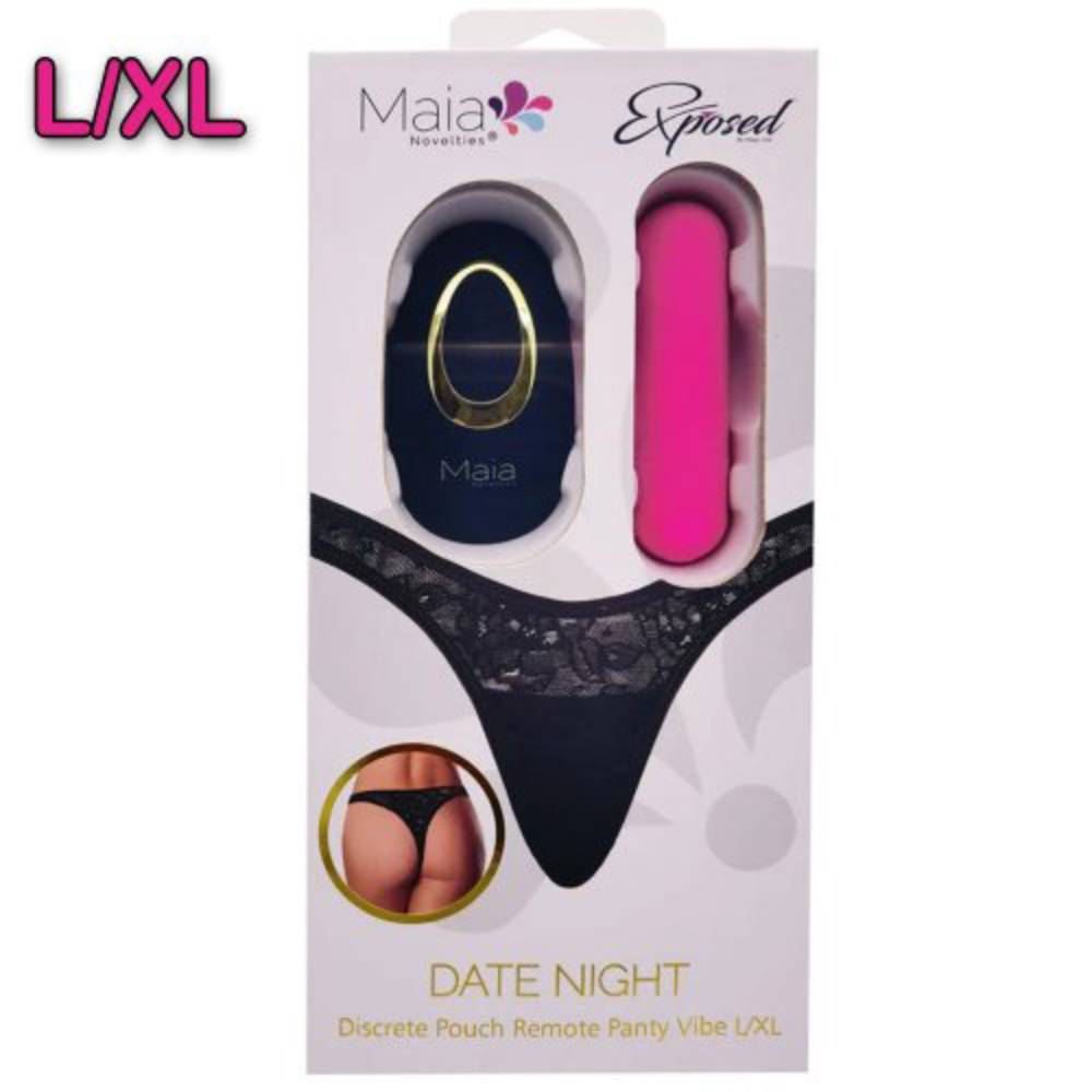 Maia DATE NIGHT Panty Vibrator With USB Rechargeable Bullet and Remote Pink Remote Control Vibrators