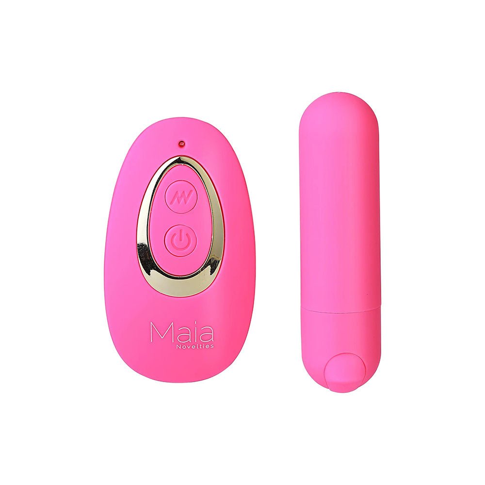 Maia JESSI Remote USB Rechargeable Bullet Vibrator with Wireless Remote Pink Bullet Vibrators