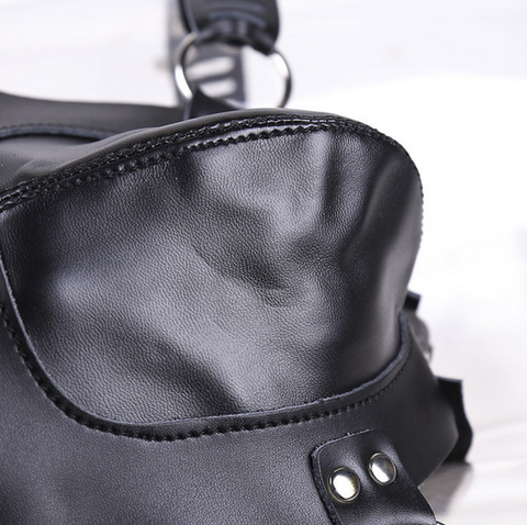 Faux Leather Male Chastity Pants - His Fetish