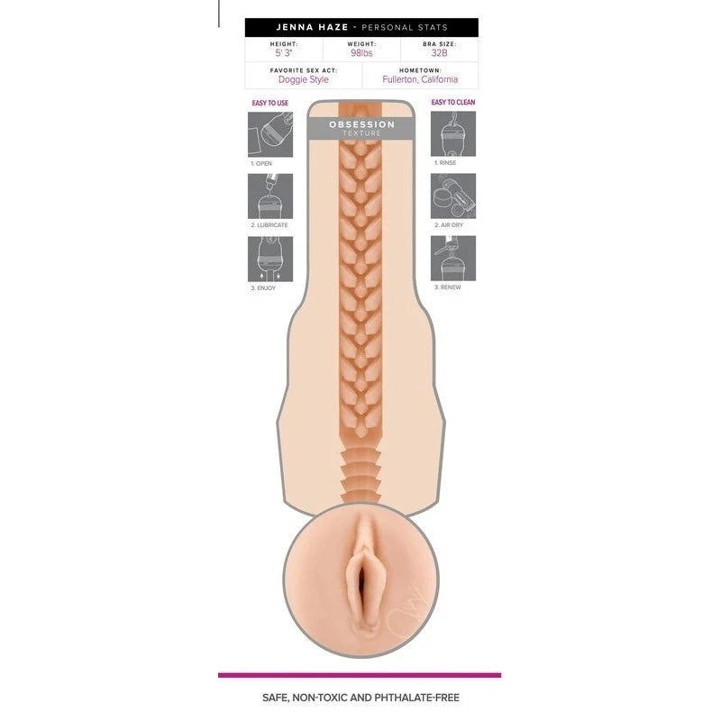 Fleshlight Girls Jenna Haze Porn Star Realistic Mens Masturbator Masturbators and Strokers