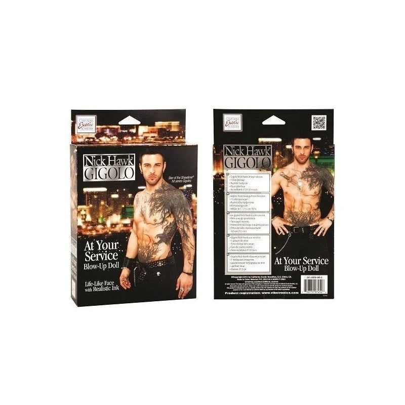 CalExotics Nick Hawk GIGOLO At Your Service Blow-Up Doll Love Dolls