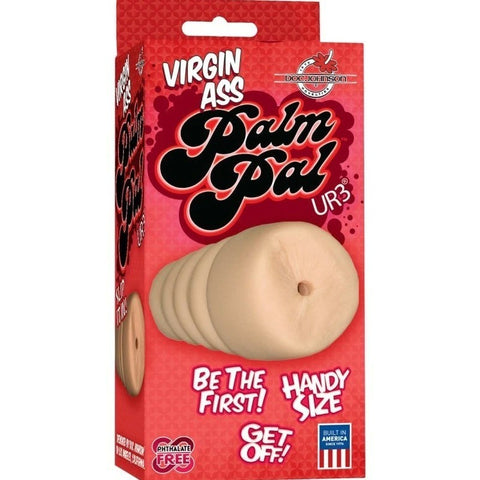 Doc Johnson Palm Pal UR3 Virgin Ass Stroker Flesh - Masturbators and Strokers