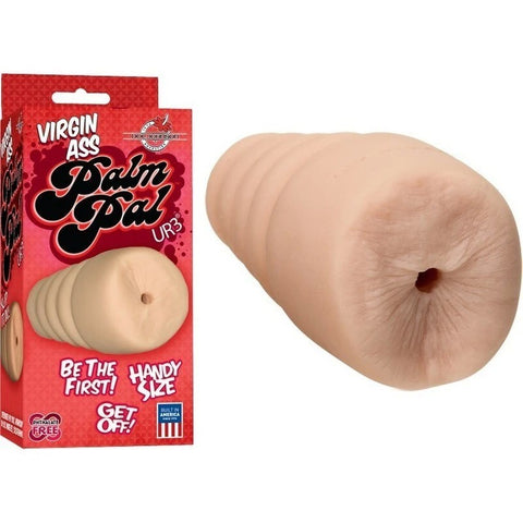 Doc Johnson Palm Pal UR3 Virgin Ass Stroker Flesh - Masturbators and Strokers