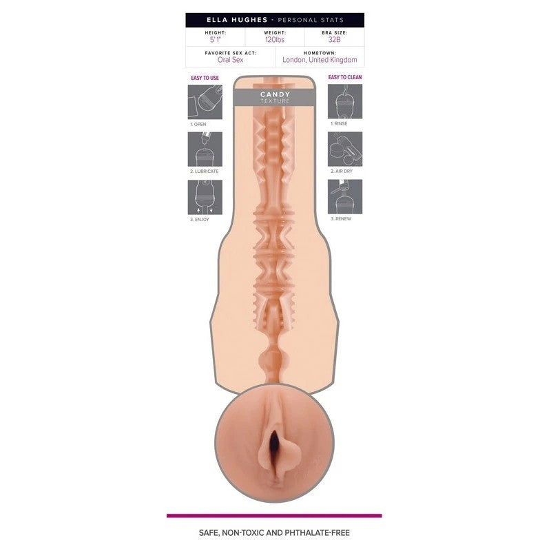 Fleshlight Girls Ella Hughes Candy Mens Pleasure Stroker Realistic Butts And Vaginas