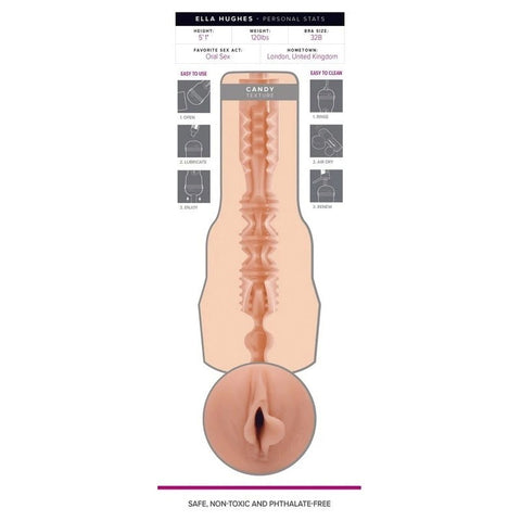 Fleshlight Girls Ella Hughes Candy Mens Pleasure Stroker - Realistic Butts And Vaginas