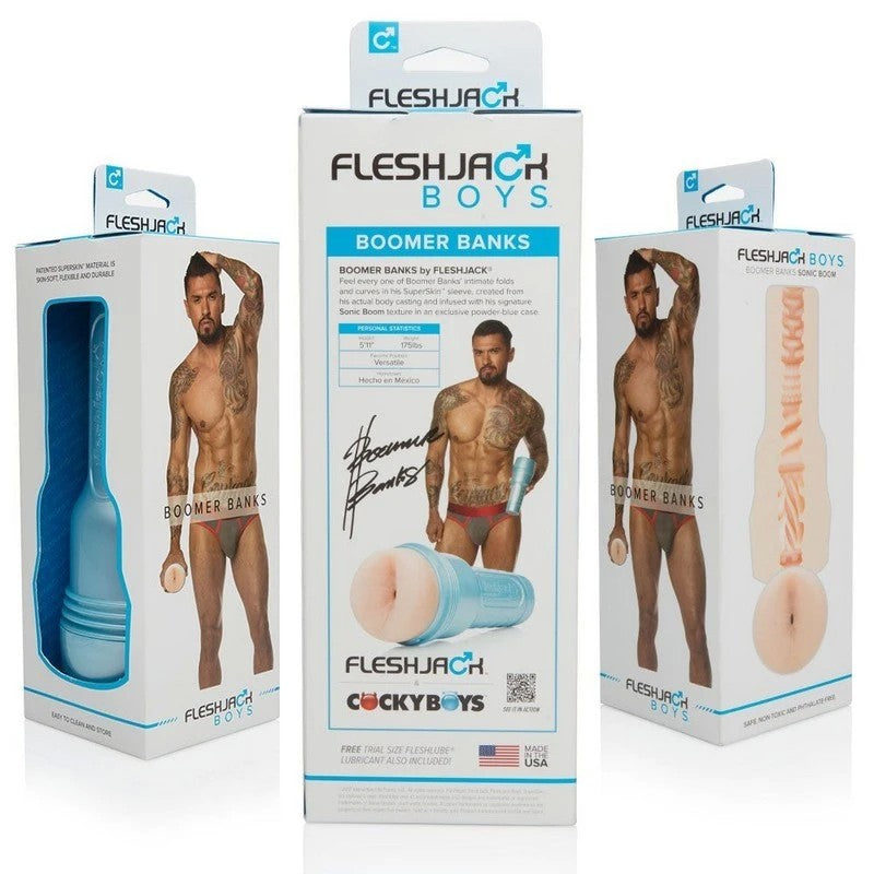 Fleshjack Boys Boomer Banks Sonic Boom Mens Stroker Masturbators and Strokers