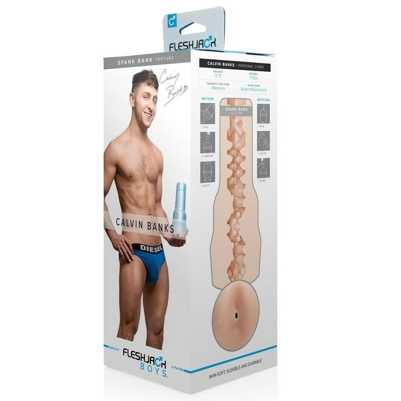 Fleshjack Boys Calvin Banks Spank Bank Male Stroker Fleshlight Male Masturbators