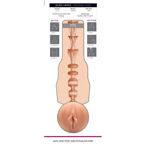 Fleshlight Girls Alina Lopez Rose Mens Pleasure Masturbator - Fleshlight Male Masturbators