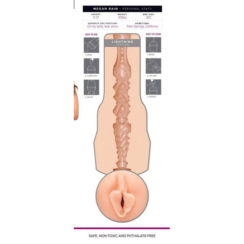 Fleshlight Girls Megan Rain Lightning Male Masturbator Sleeve - Fleshlight Male Masturbators