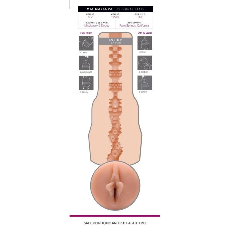 Fleshlight Girls Mia Malkova Lvl Up Mens Masturbator Sleeve Fleshlight Male Masturbators