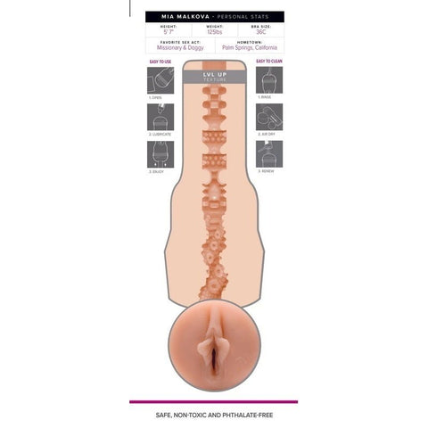 Fleshlight Girls Mia Malkova Lvl Up Mens Masturbator Sleeve - Fleshlight Male Masturbators